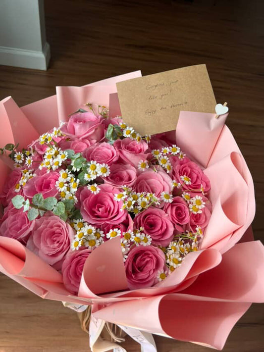 25 Pink Roses