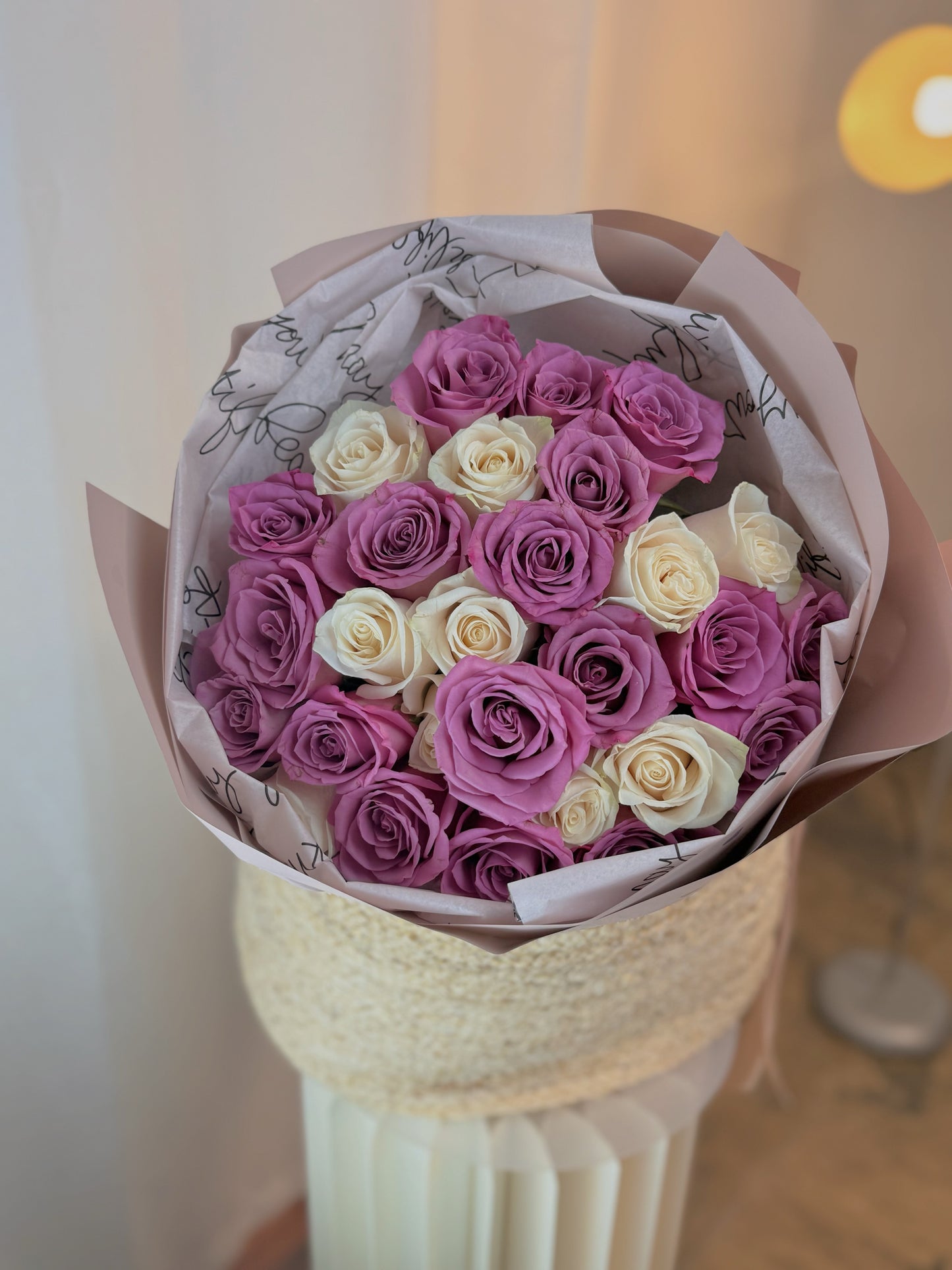 Purple and White Rose Mix