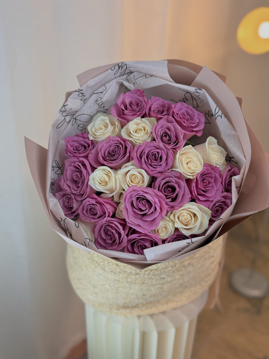 Purple and White Rose Mix