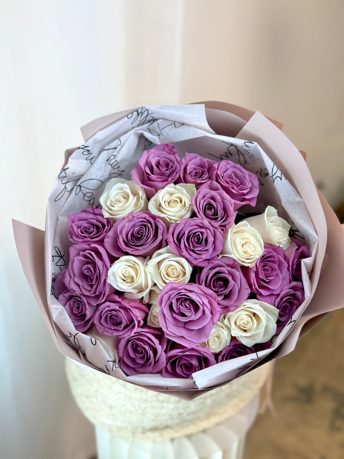 Purple and White Rose Mix