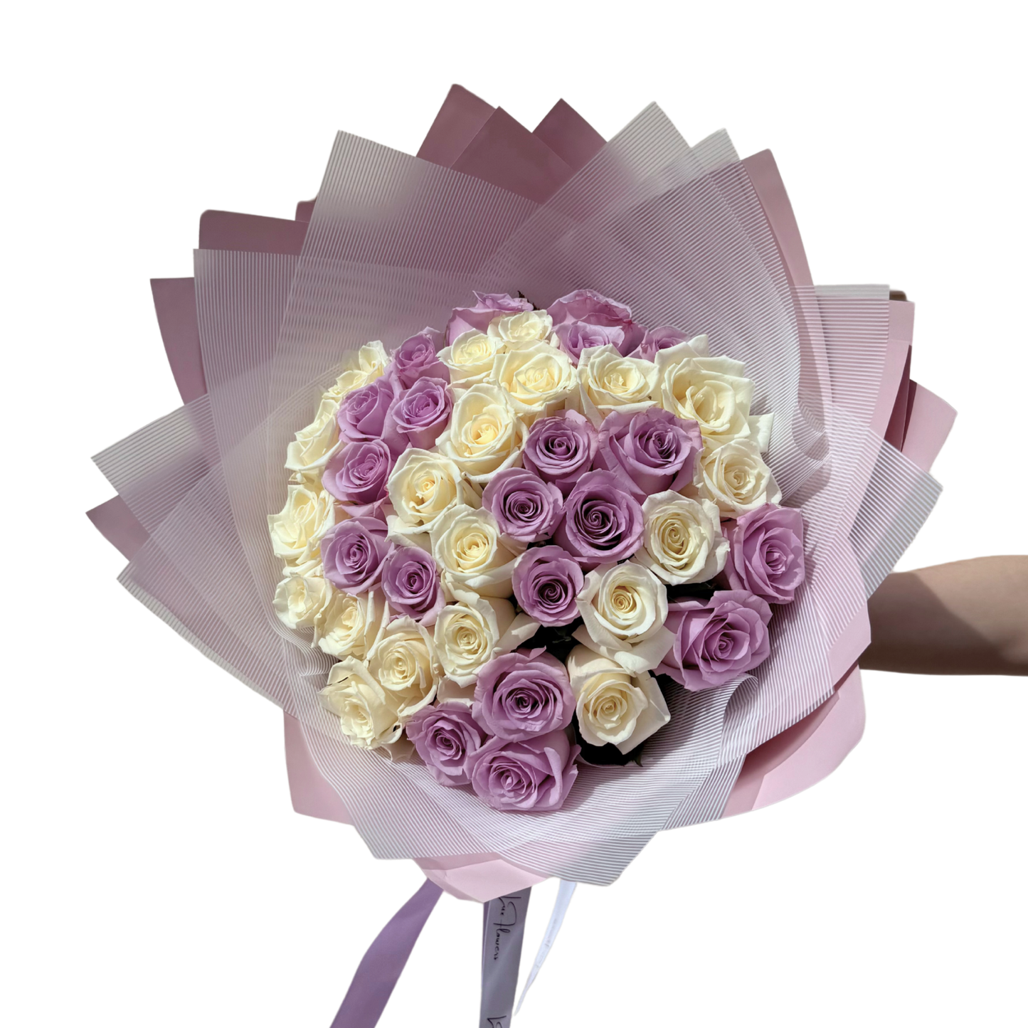 Purple and White Roses