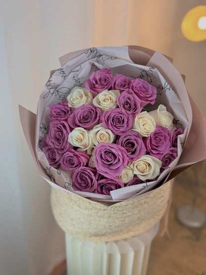 Purple and White Rose Mix