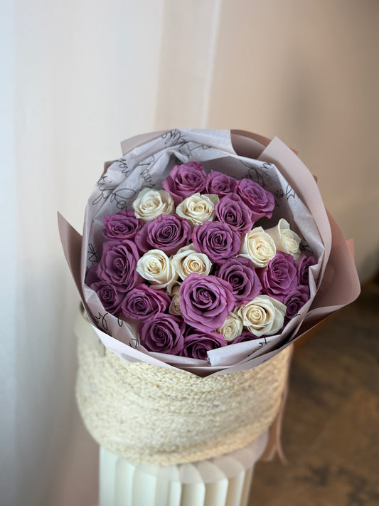 Purple and White Rose Mix