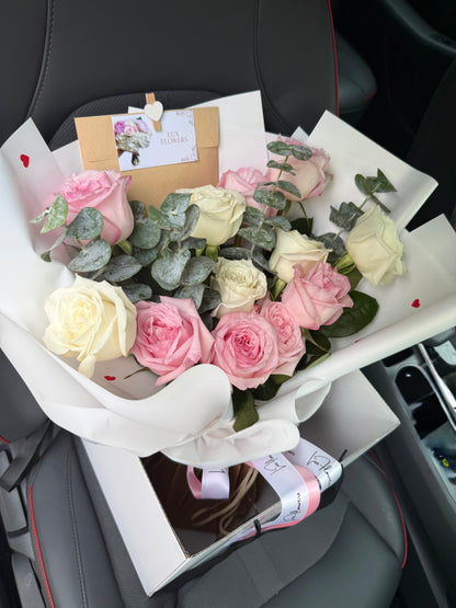 Pink and White Rose Mix
